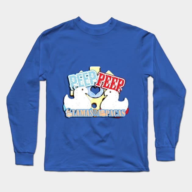 Peep Peep Llamas & Alpacas | Livdaneix Long Sleeve T-Shirt by Livvy